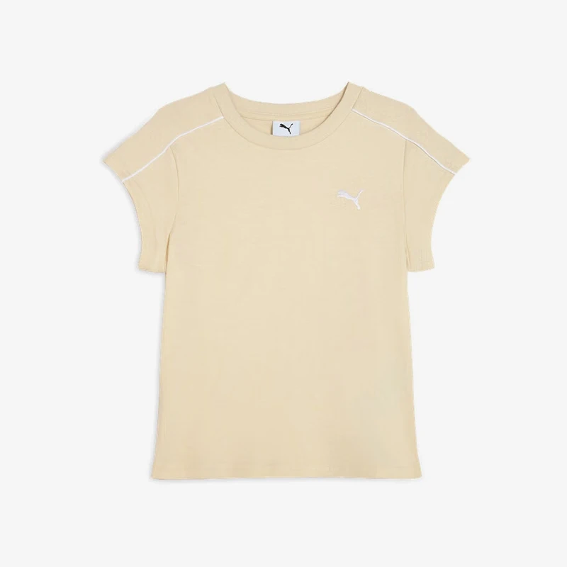 

PUMA Натуральная летняя женская минималистичная повседневная футболка с круглым вырезом и короткими рукавами 631715-87