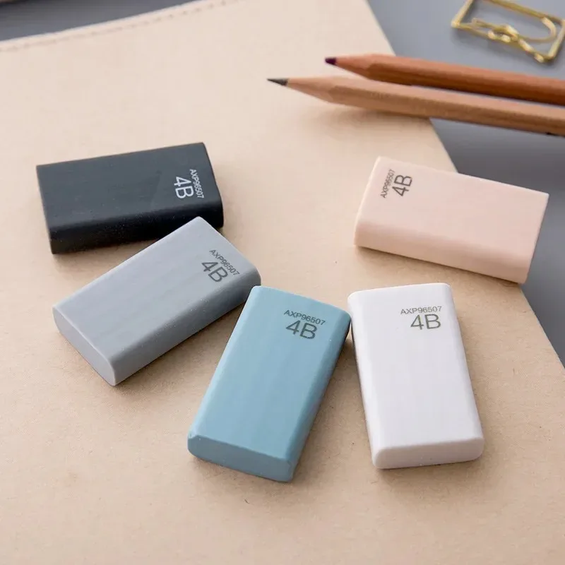 2/4Pcs 4B Students Clean Eraser Art Eraser Korean Stationery Sketch Pencil Eraser Office Supplies