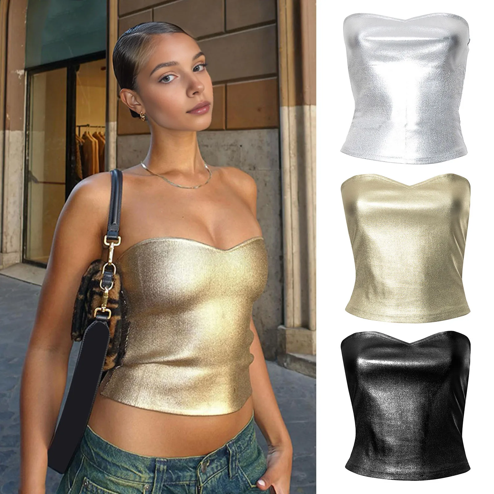 1Pc Soft Women Bustier Strapless Cropped Women Tube Tops Slim Elastic Sexy Tube Top Breathable Lingerie Bra Top Women Underwear