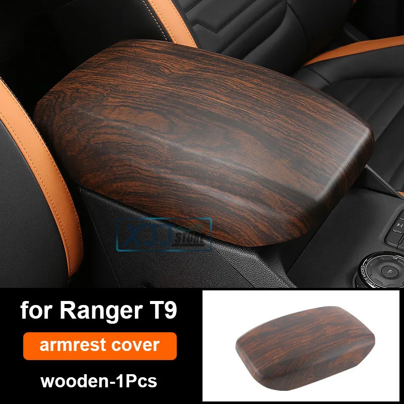 Voor Ford Ranger T9 2024 2025 2026 Houtnerf ABS Auto-interieur Beschermende Sticker Luchtuitlaat Centrale Bediening Versnellingspookmat