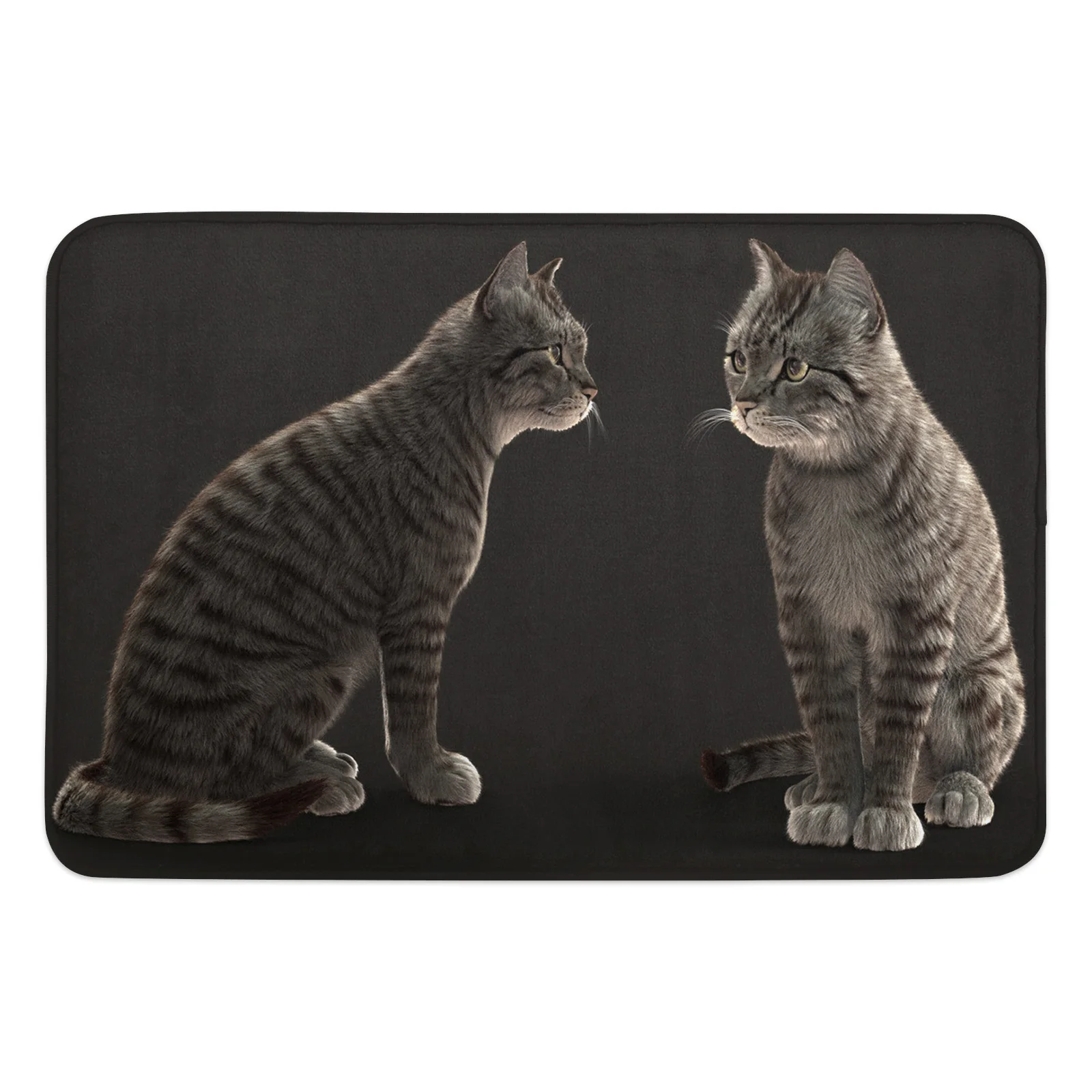 Cute Cat Shorthair Pet Bathroom Mat Corridor Carpet Kitchen Mat Entrance Door Mats Welcome Room Floor Prayer Rug Doormat