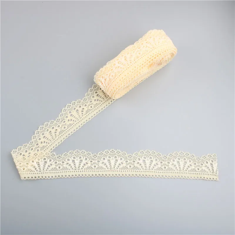 10yards elastic lace ribbon Tape 30mm wide Trims stretch lace trim Embroidered Net Cord For Sewing costume african lace fabric