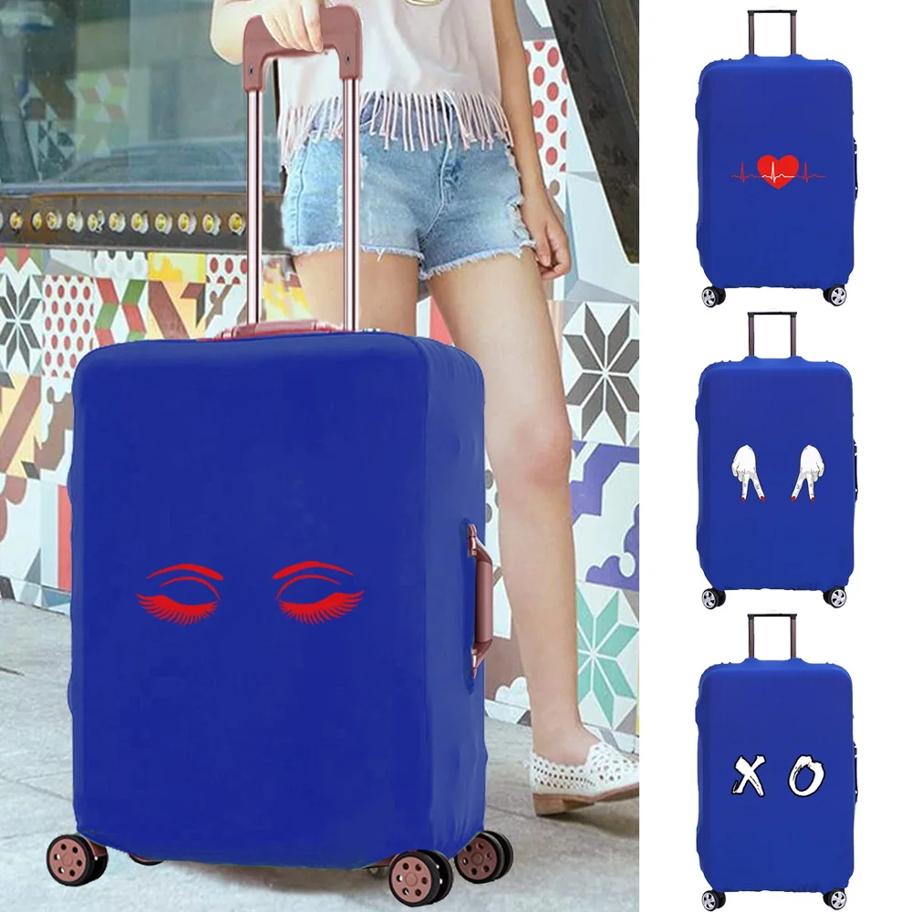 

Luggage Case Protective Cover Scratch Resistant Thicken Chest Print Travel Accessory Covers Apply To 18-28 Inch Trolley Suitcase