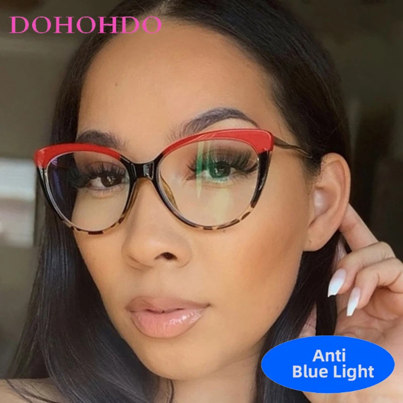 

2025 Trendy Luxury Designer TR90 Cat Eye Blue Light Optical Glasses For Men Women Computer Glasses For Office Work Lentes Очки