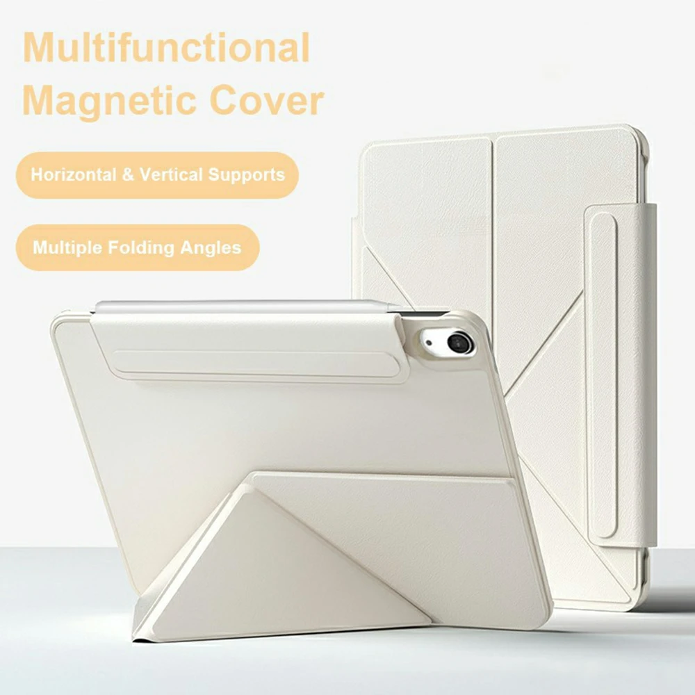 For iPad Air 11 (2026) / (2025) / (2024) Case Double-Sided Magnetic Closure Leather Smart Tablet Cover - White