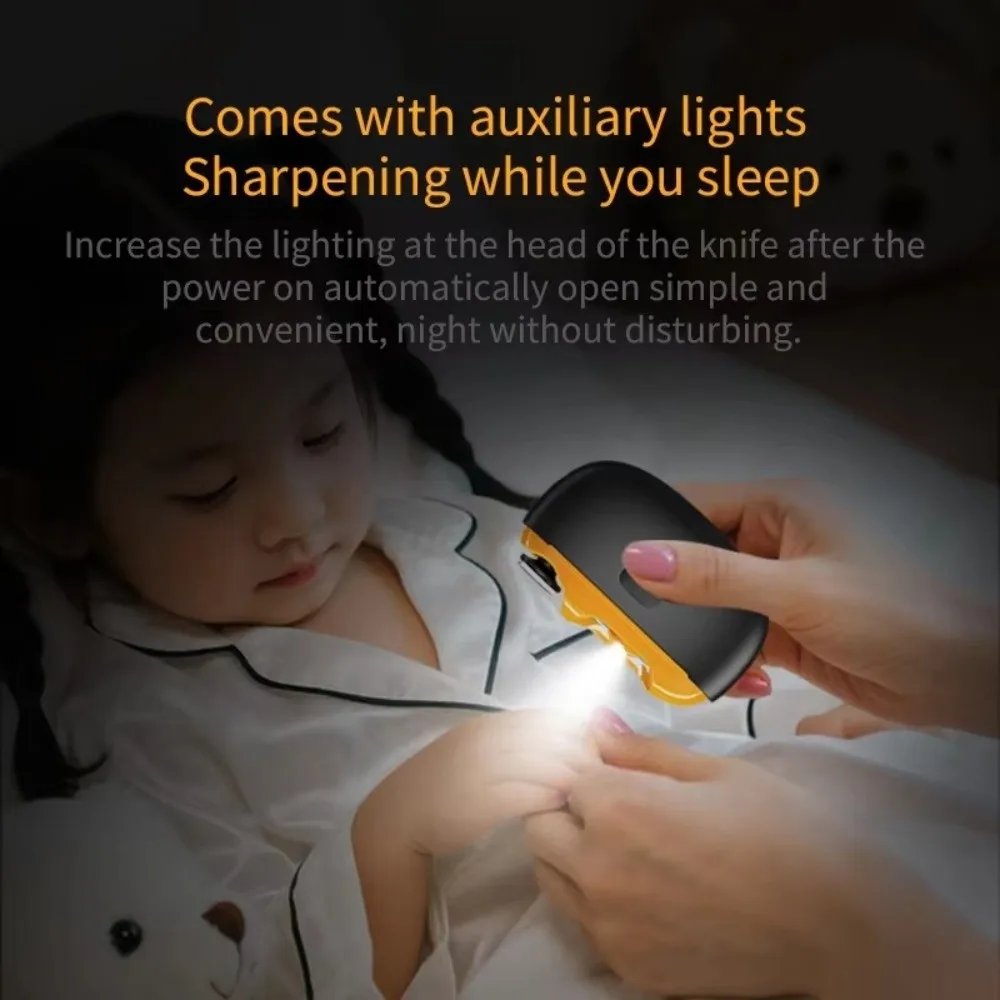 2 in 1 Electric Nail Clipper Rechargeable with LED Light Nail Trimmer Quiet Safety Automatic Nail Sharpener Nail Care Tool