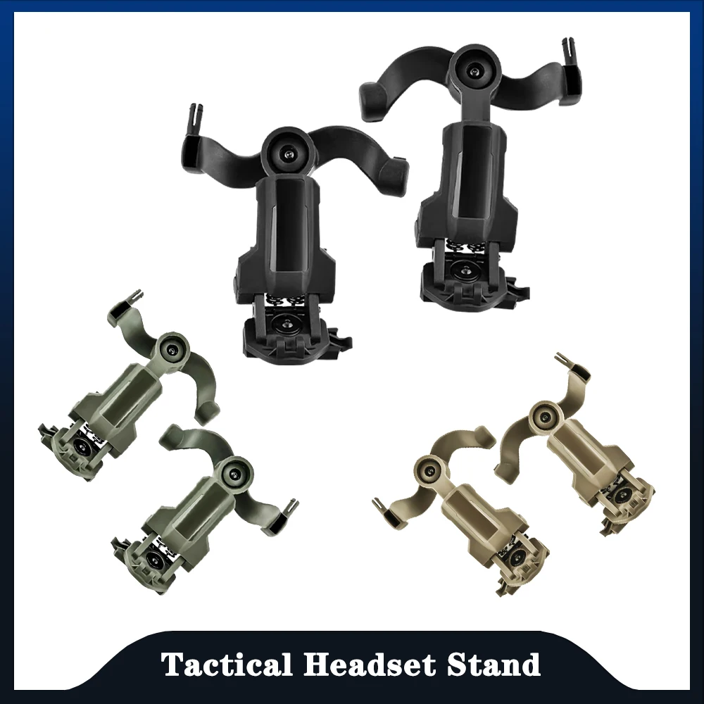 

360 Degree Rotation Tactical Helmet Headphone Stand/Shooting Headset Mount Rail Adapter for OPS Core ARC Earmuffs Accessories