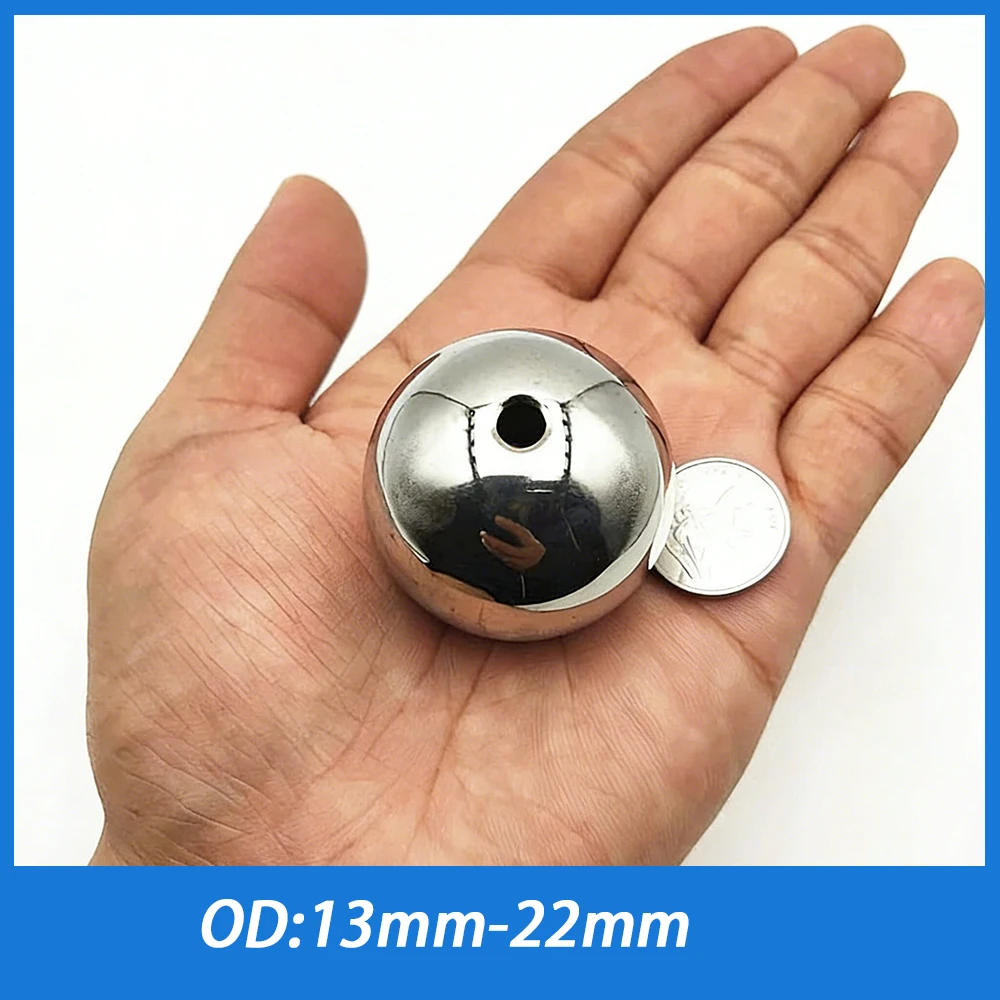 OD 13mmx3mm~ 22x5mm Piercing Stainless Steel Balls Through Hole Unthreaded Steel Bead DIY Jewelry Beading Round Ball Accessories