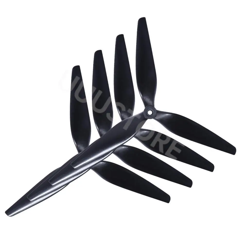 HQ Macroquad Prop 10X5X3 9X5X3 1050/9050 10inch 9inch 3 blades Black Carbon Reinforced Nylon Propeller for FPV Drone 