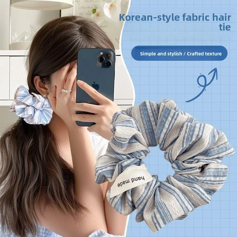 

Korean Sle Durable Hair Ties Striped Elastic Hair Ba for Bun High Elastici Hair Ropes Hair Accories Tail Hair Ba