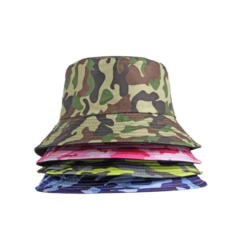 Spring and Summer Sunshade Bucket Hat Beach Fisherman cap Women\'s Hats Outdoor Men\'s caps Camouflage Basin Panama