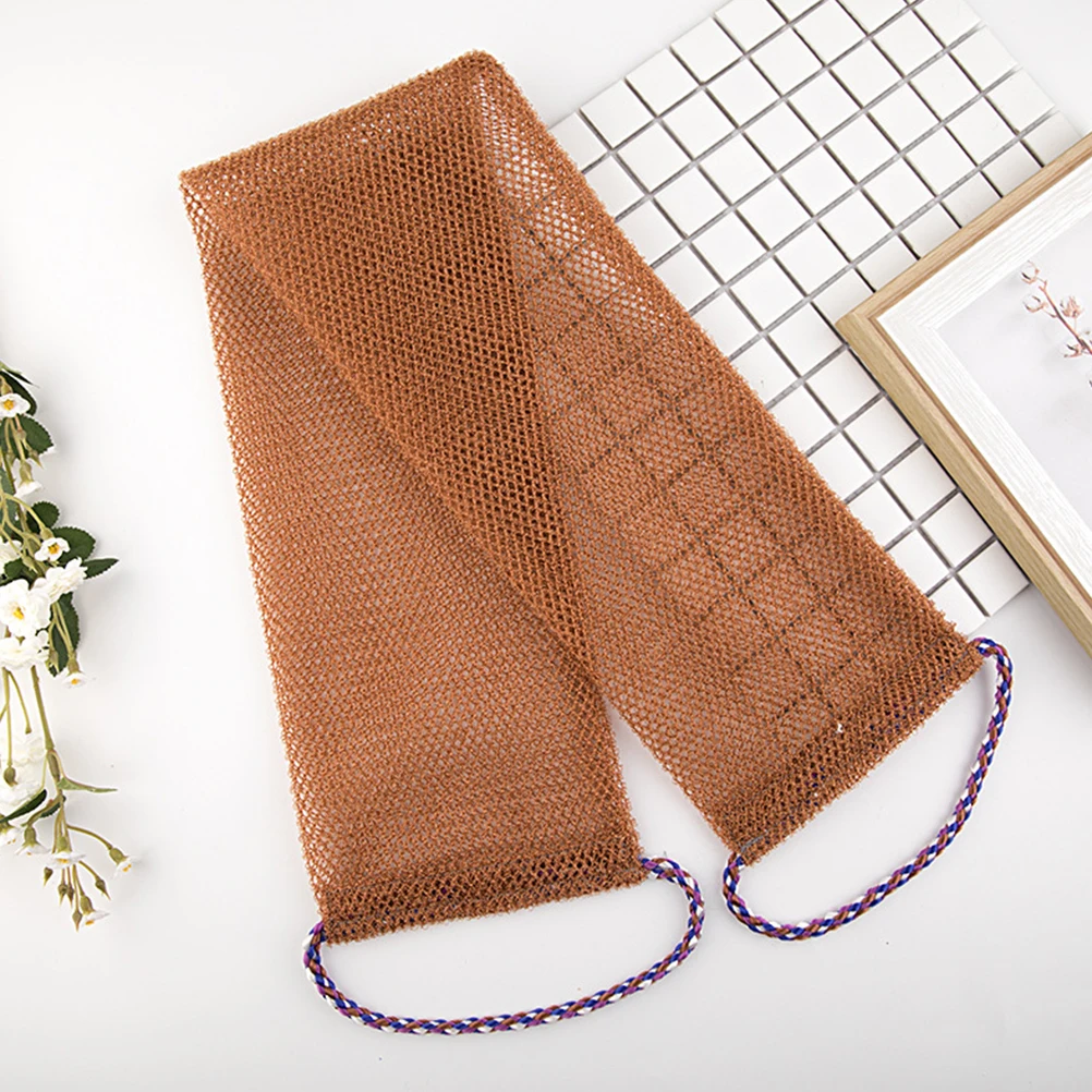 

3Pcs Back Exfoliating Scrubbers Bath Towels Strong Decontamination Body Scrubber Long Strip Back Scrubber for Shower Cleaning