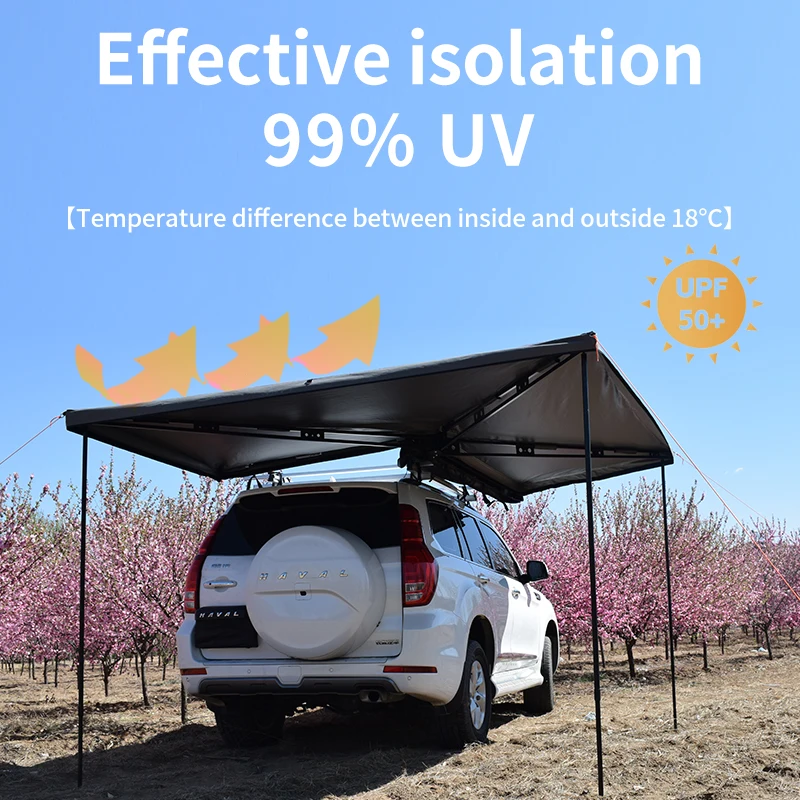 خفيفة الوزن من الألومنيوم على شكل صدفة 270 درجة بدون إطار خيمة تخييم قائمة بذاتها للحفلات الخارجية #3