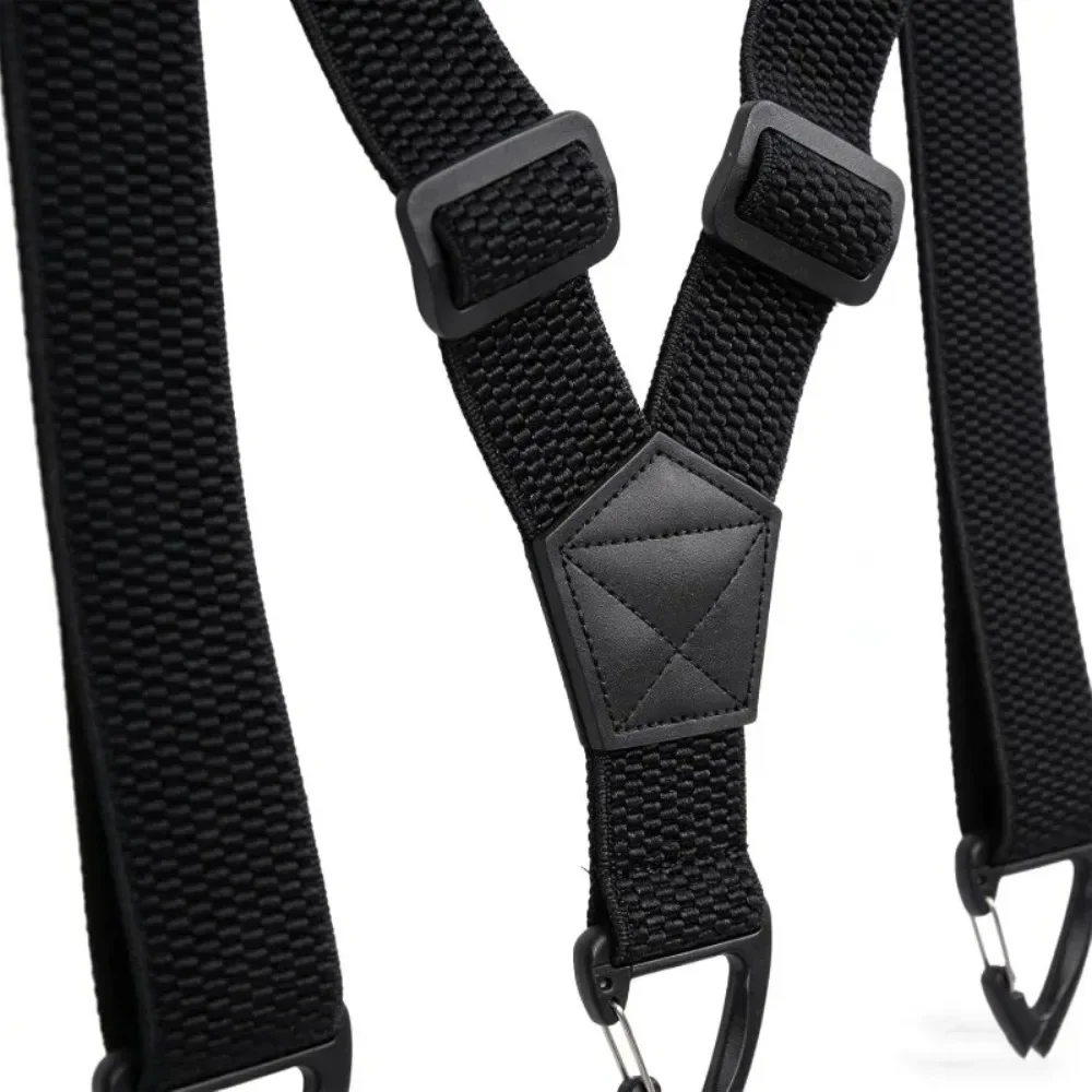 Unisex Sport Elastische Hosenträger mit 3 Clips 4cm Breit Verstellbare Plastik-Dreieckschnalle Rutschfester Strumpfhalter – Detail 8