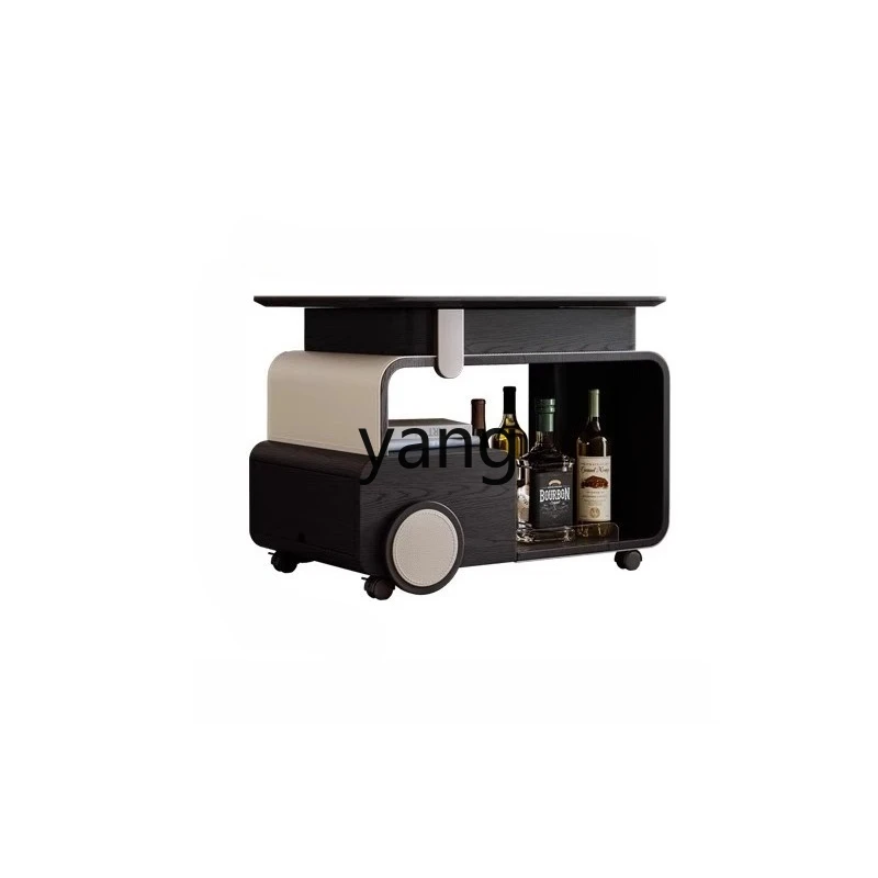 

LTT Italian minimalist multi-function lifting side table movable trolley large capacity rotating side table