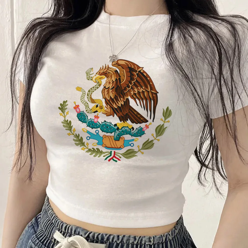 Mexico cropped top girl anime jojifuku japanese cute 2000s t-shirt funny meme vintage