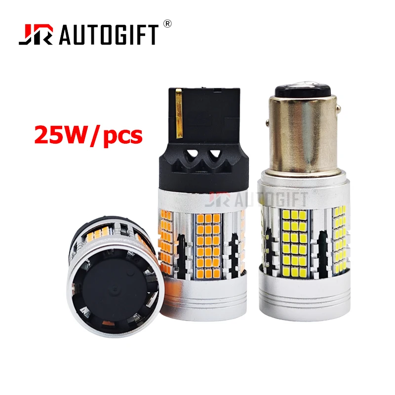 

4PCS 25W 1157 7443 1156 Led Bulb BA15S P21W 7440 Non-polarity Canbus 2016 90SMD Fan AutoTurn Signal Lamp Car Reverse Brake Light