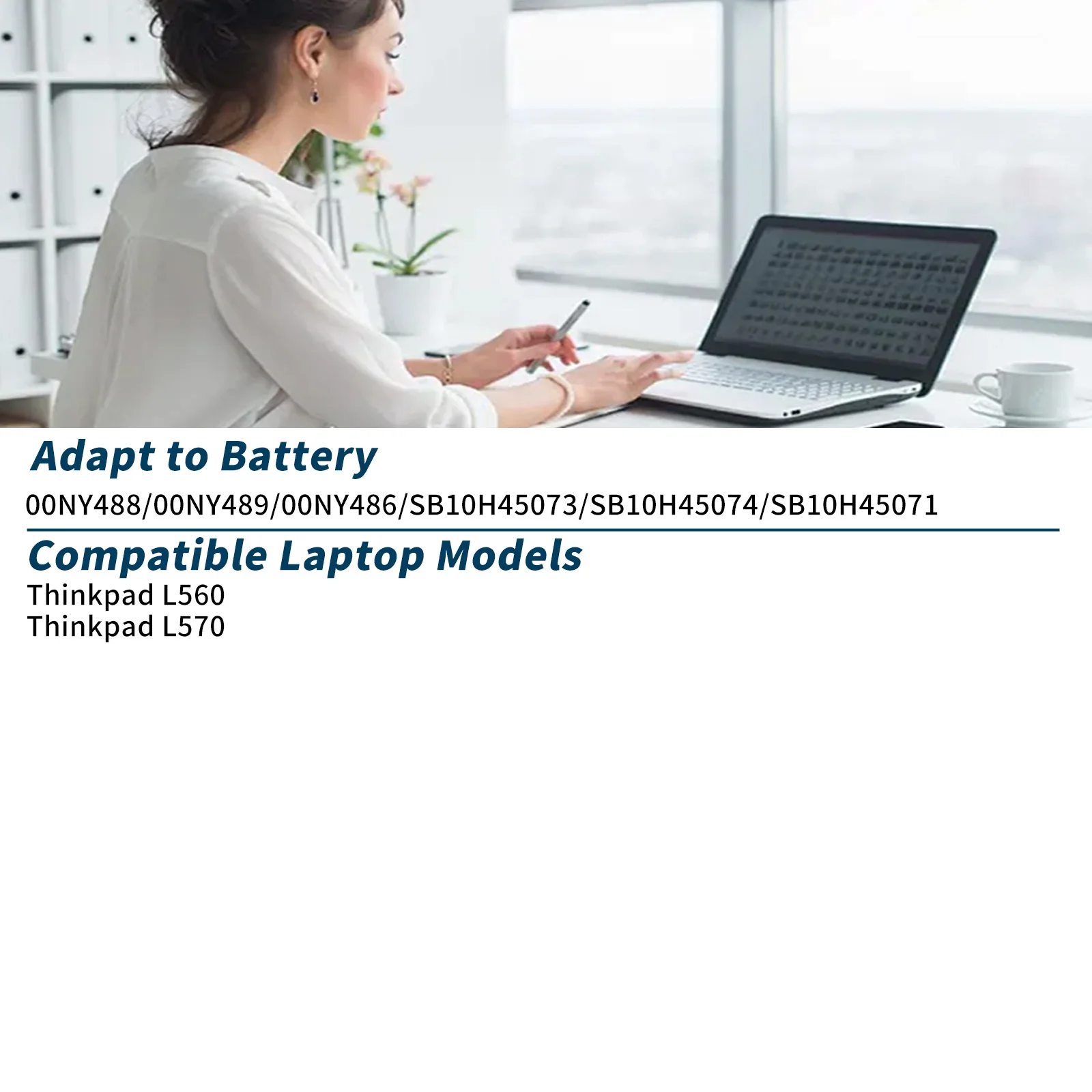 Laptop Battery For Lenovo ThinkPad L560 L570 71+ 00NY486 00NY488 00NY489 SB10H45071 SB10H45073 10.8V 55Wh Replacement Battery