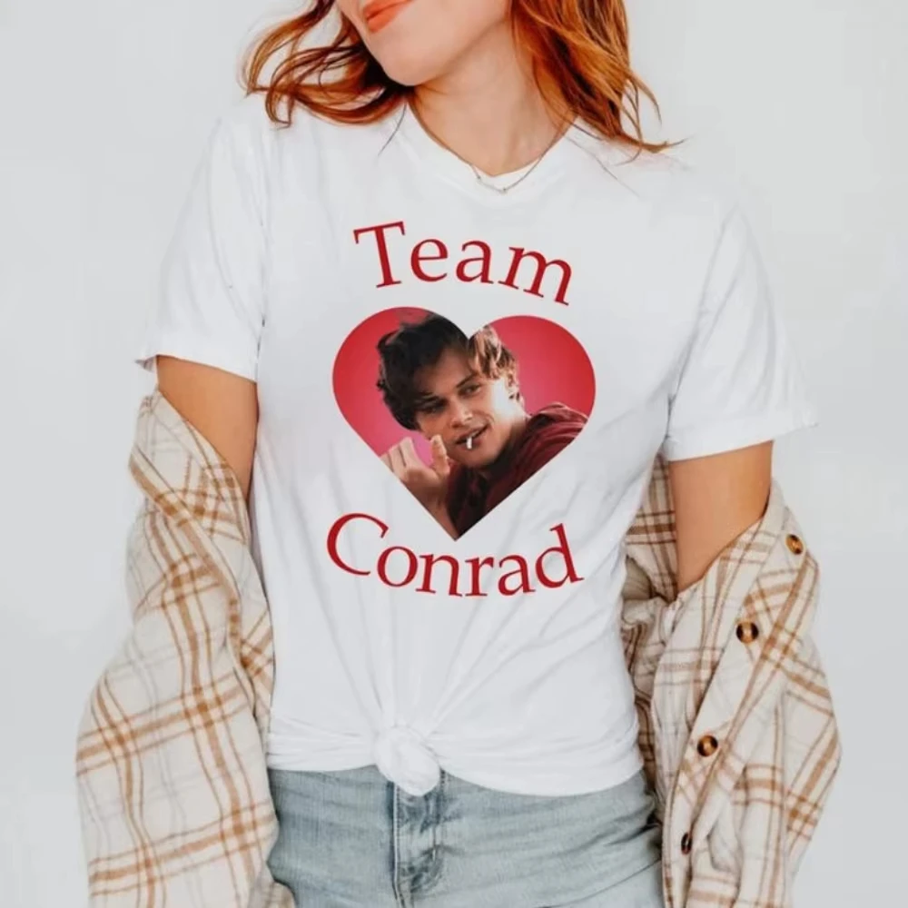 

Conrad's team loves patterned T-shirts "The Summer I Became Beautiful" high-quality pure cotton T-shirts unisex y2k top