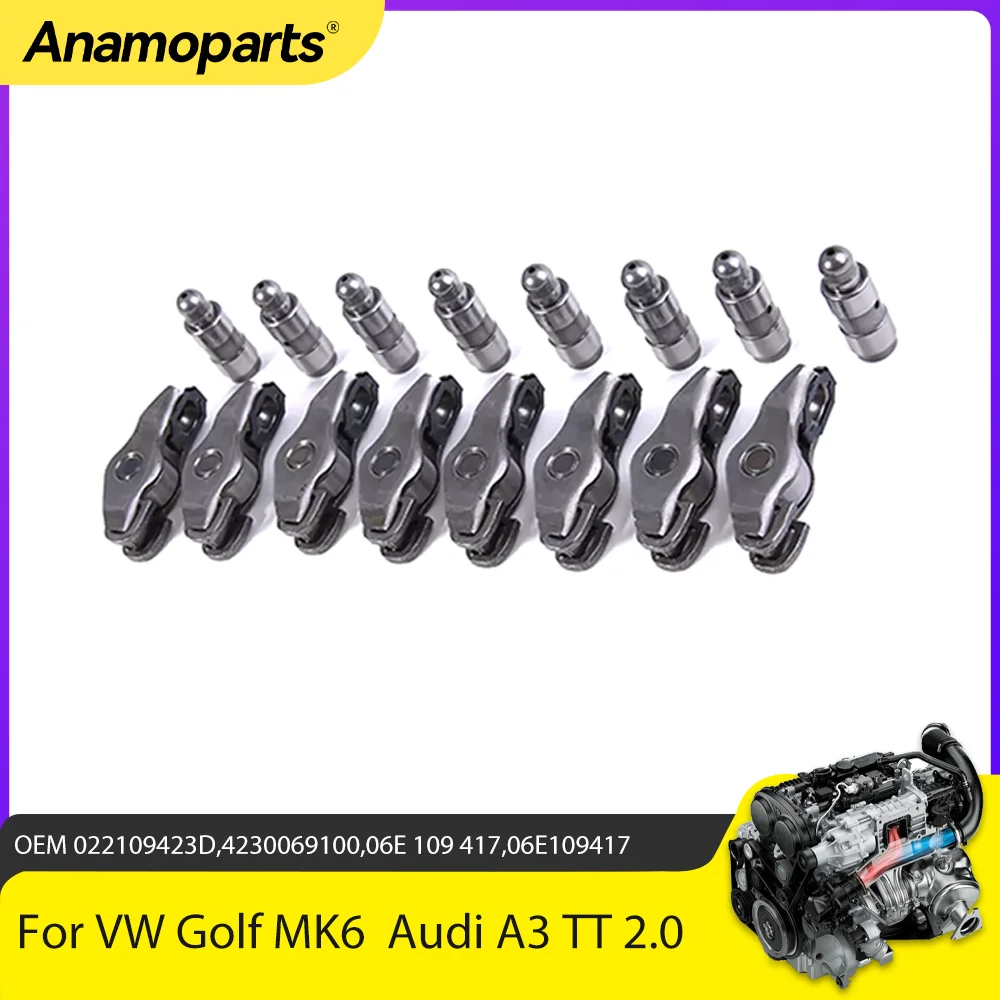 Engine Parts  8*  Engine Valve Lifters & Rocker Arms Fit 2.0 GAS For VW Golf MK6 Jetta Audi A3 TT 2.0T 08-13