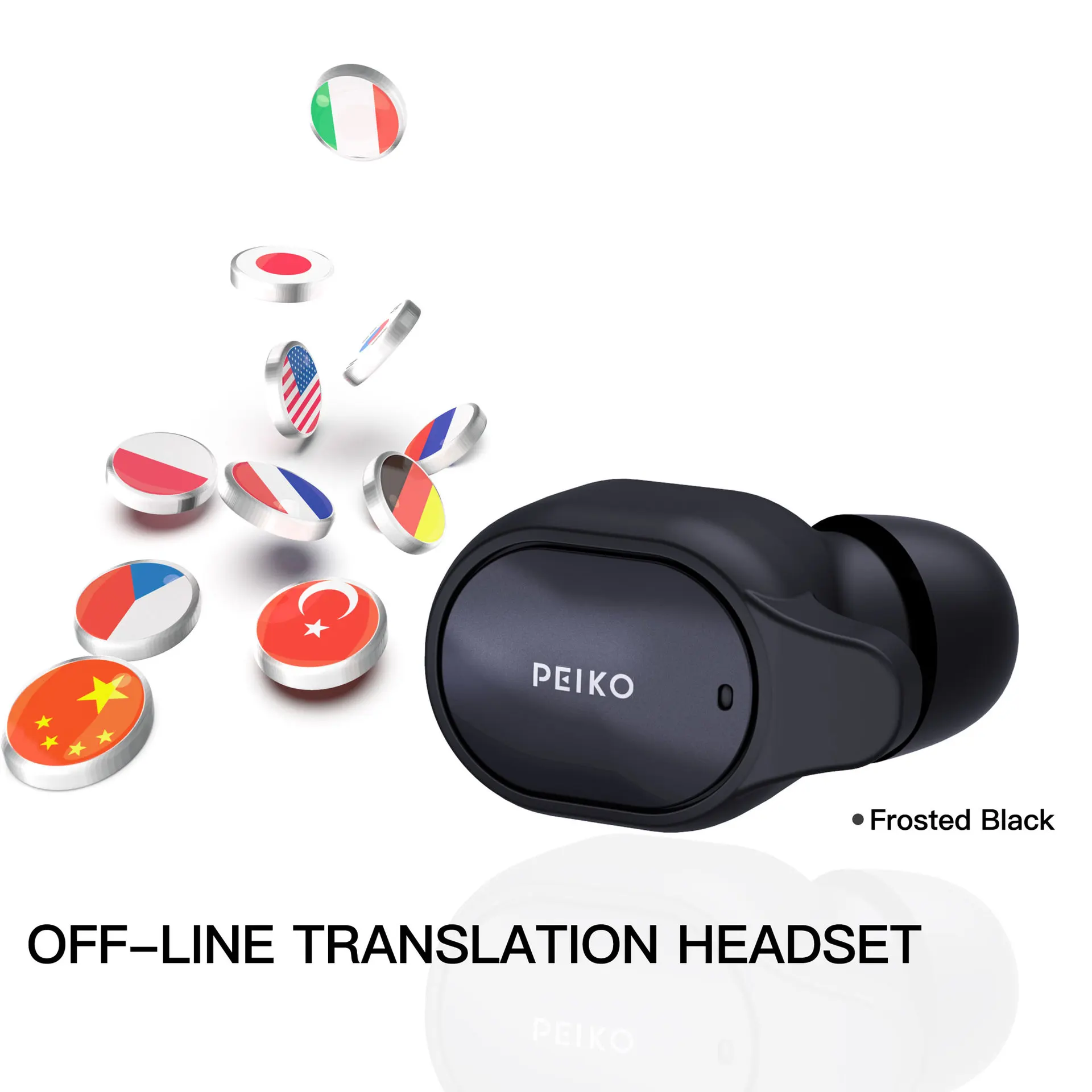 NEW Peiko S Translation Headphones 50+ Languages instant Translate Smart Voice Translator Wireless Bluetooth Translator Earphone