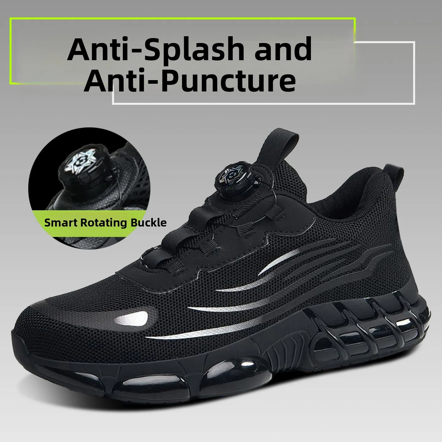 Men's Safety Work Boots Steel Toe Anti-impact Comfortable Soft Bottom Anti-wear Construction Site Shoes  Welding Prot...