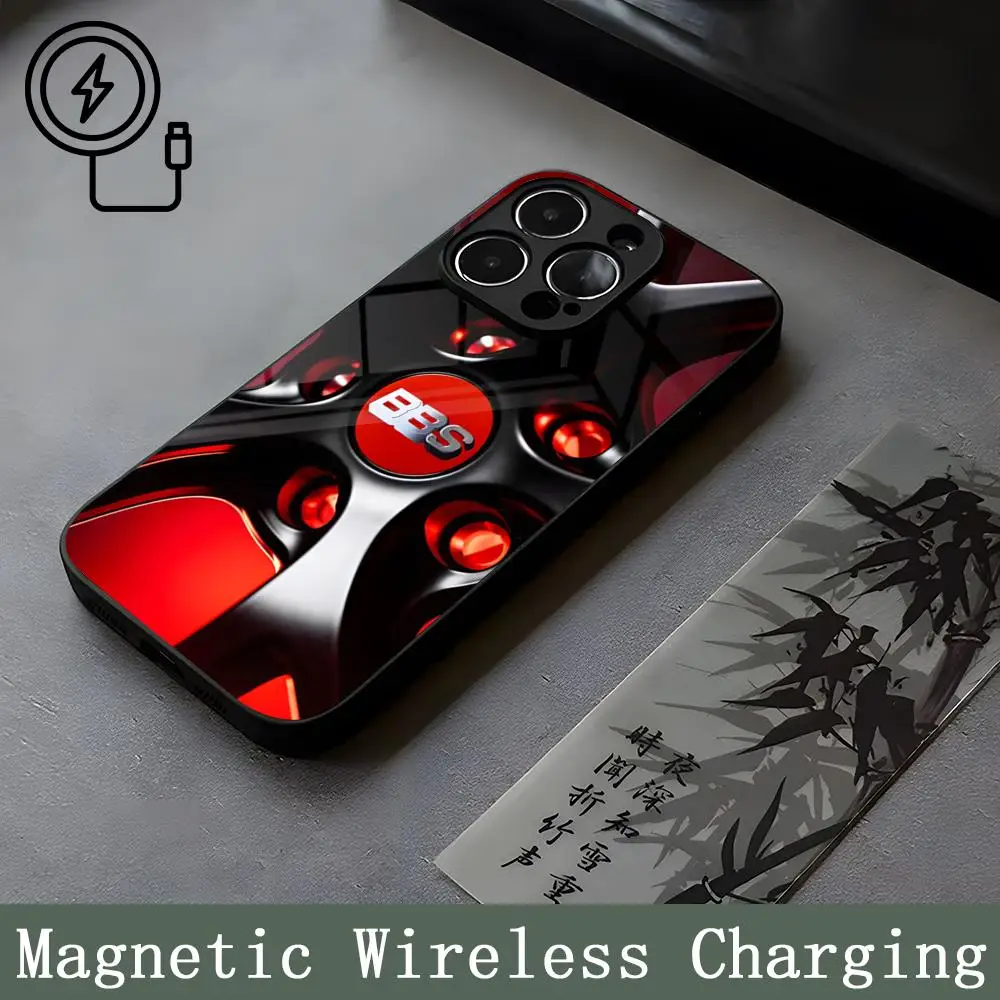 BBS Phone Case Strong Magnetism Glass For iPhone 14ProMax 16 13 12 15 11 Pro XS Max Plus Mini Cover