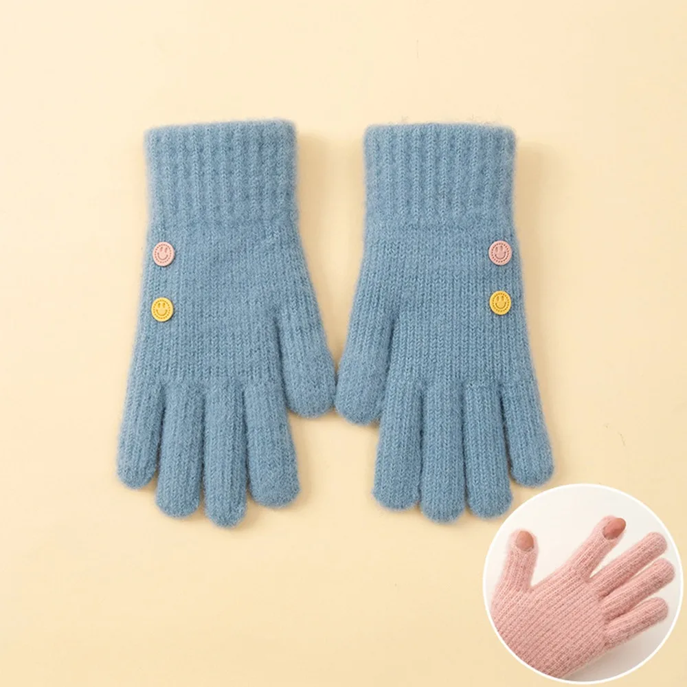 New Touch Winter Gloves Five-finger Thicken Five-finger Gloves Big Mouth Warm Windproof Cold Proof Gloves