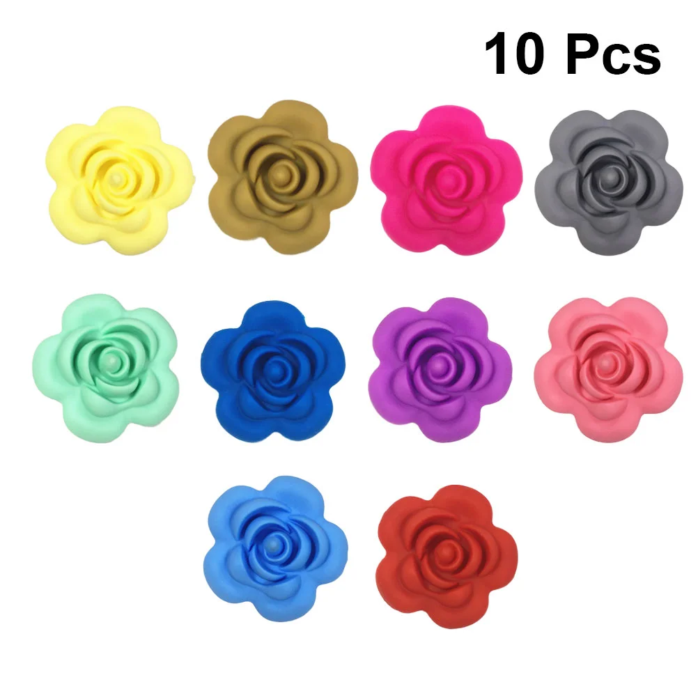 

10 Pcs Baby Pacifier Food Grade Silicone Design Attracts Attention Soft Teething Soother Over 3 Months Baby