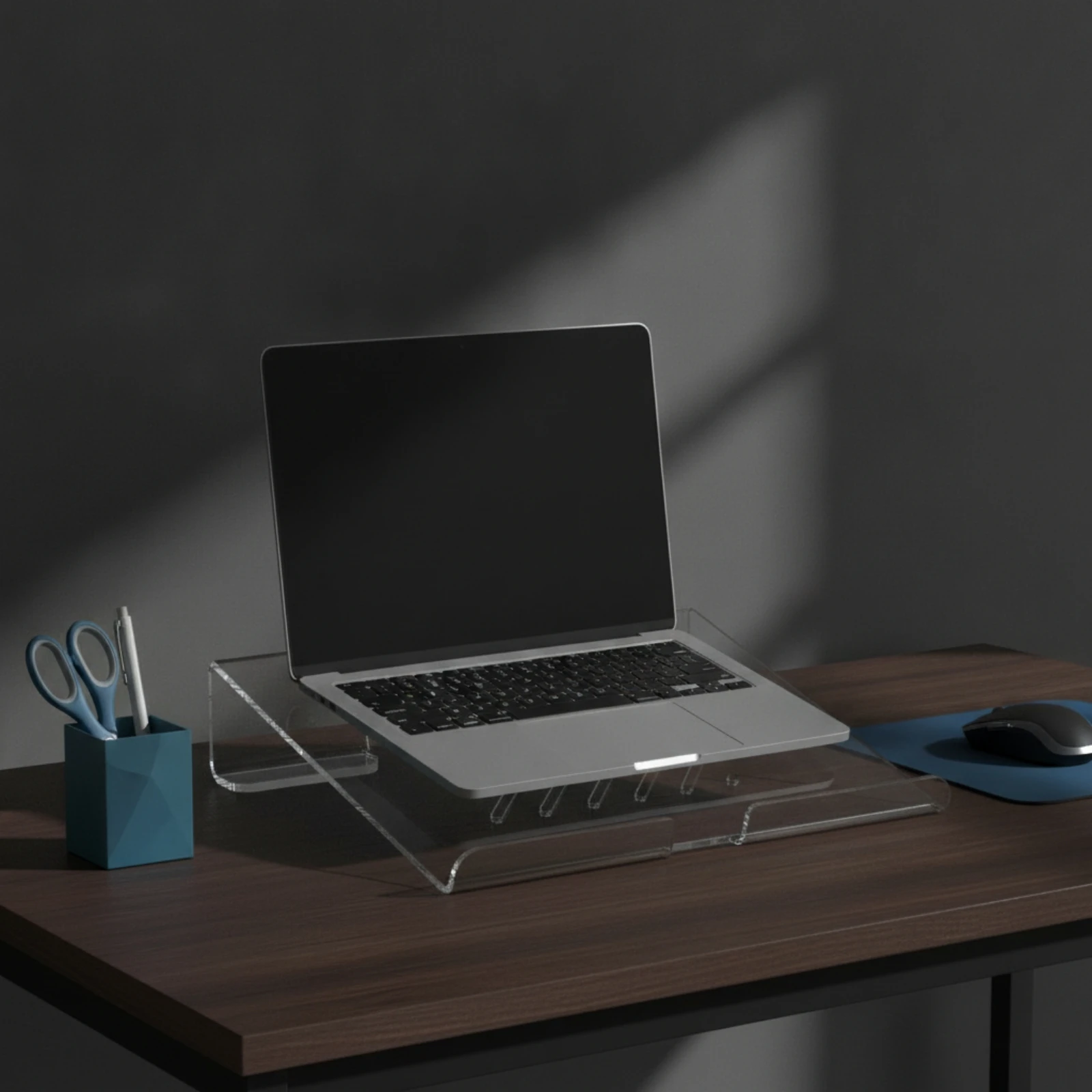 Laptop Stand Ergonomic Laptop Riser Notebook Stand Angled Shelf Minimalist for Professionals, Office, Study