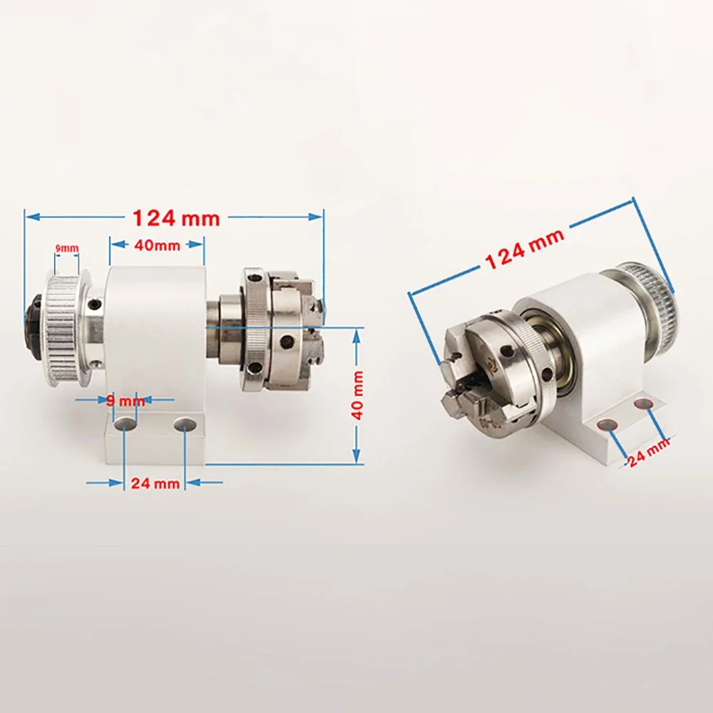 Mini Spindle Lathe Set Three-Jaw Four-Jaw Chuck DIY Woodworking Bead Machine 10MM Through Hole Aluminum Alloy Base With Motor