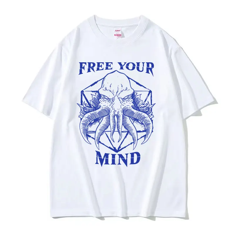 Limited Mind Flayer Baldur's Gate 3 Graphic T Shirt Men's Clothing Fashion Cool Tshirt Unisex Casual Cotton Short Sleeve T-shirt