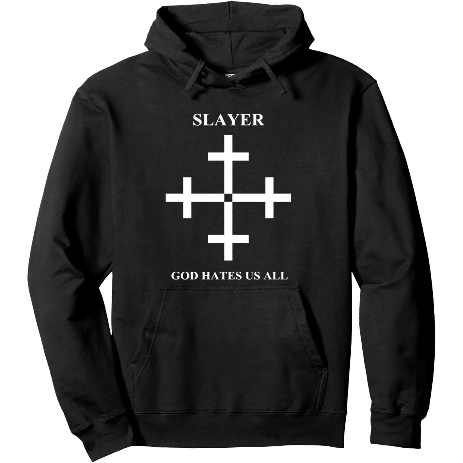 

Slayer God Hates Us All Cross Pullover Hoodie Mens Womens Pullover Fashion Comfortable Sweatshirts Breathable Vintage Tops