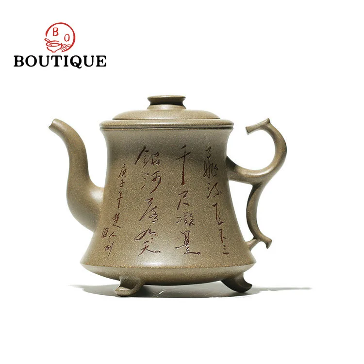 

210ml Yixing Boutique Purple Clay Teapots Master Handmade Tea Pot Raw Ore Crust Green Beauty Kettle Chinese Zisha Tea Set Gifts