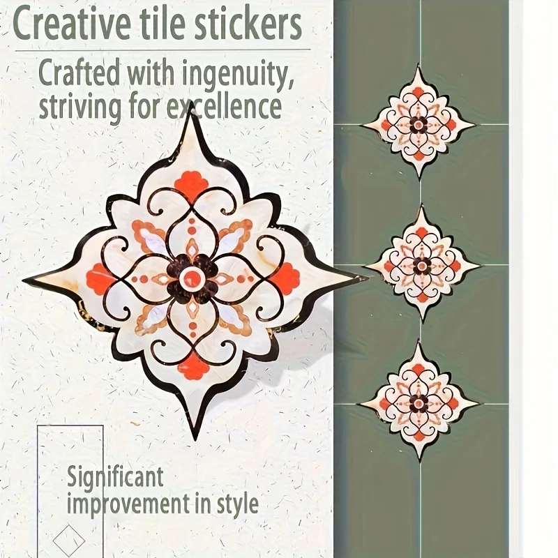 36pcs decorative wall tile stickers diagonal stickers printed floor stickers waterproof and wear-resistant self-adhesive and rem