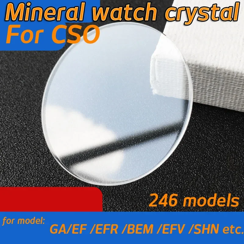 Round Watch Crystal for CSO GA110  MDV-106 EF EFR BEM EFV SHN Mineral Watch Glass Replacement Part For Watch Repair