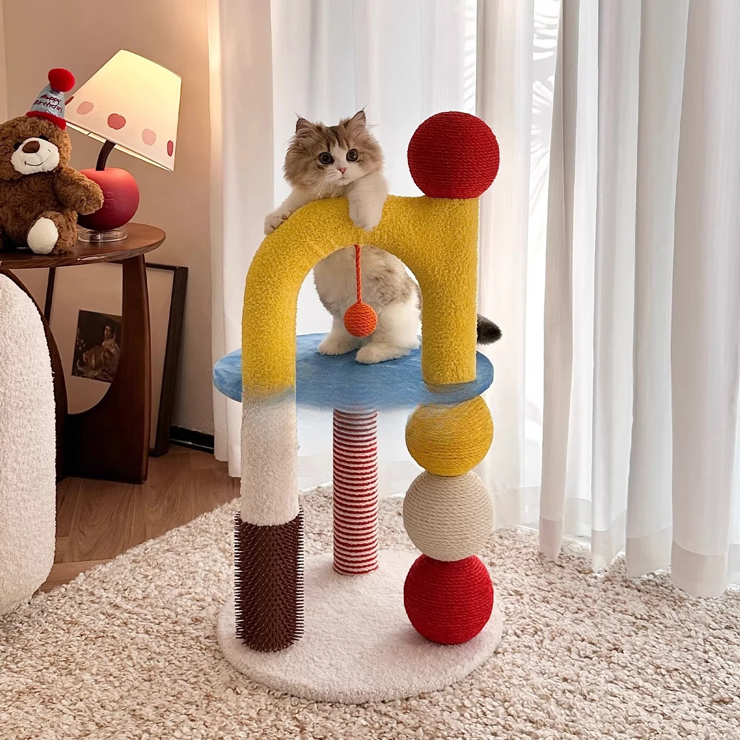 

Accessories Cat Tower House Things Indoor Shelves Scratcher Cat Tower Stairs Goods Things Wooden Rascador De Gatos Pet Supplies