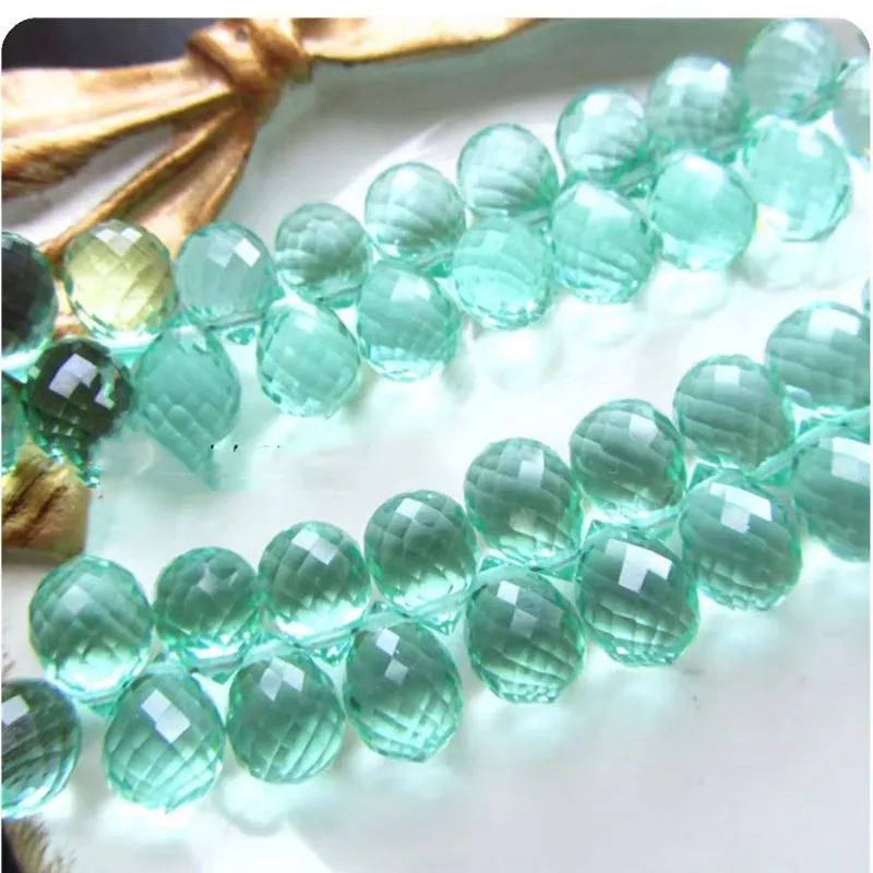 5pieces multicolor quartz drop faceted 10mm for DIY jewelry making FPPJ wholesale loose beads 6