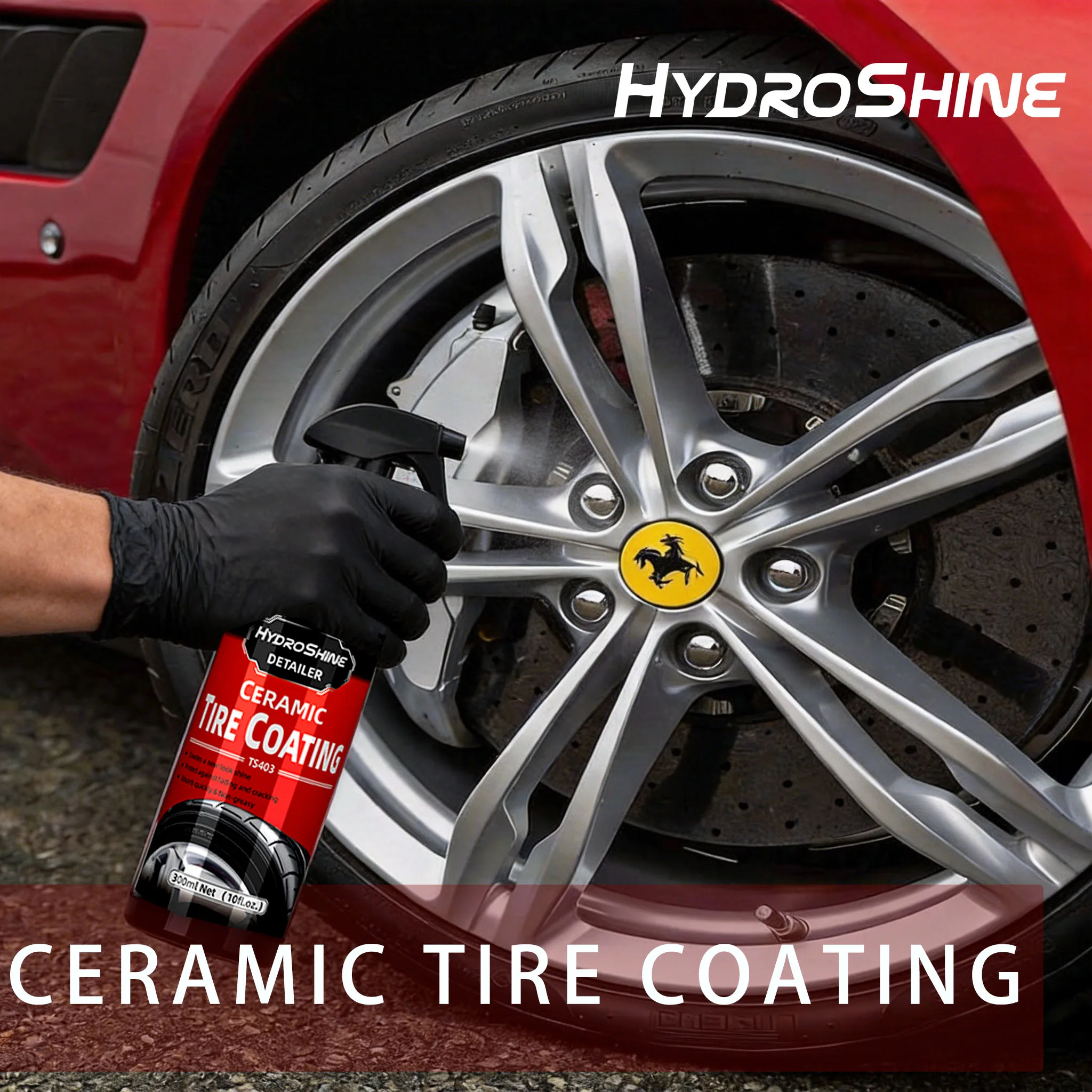

Ceramic Tire Coating Spray Long-Lasting Hydrophobic Tyre Gloss Restorer Plastic Rubber Wheels Auto Detailing Cleaner Seal Wax
