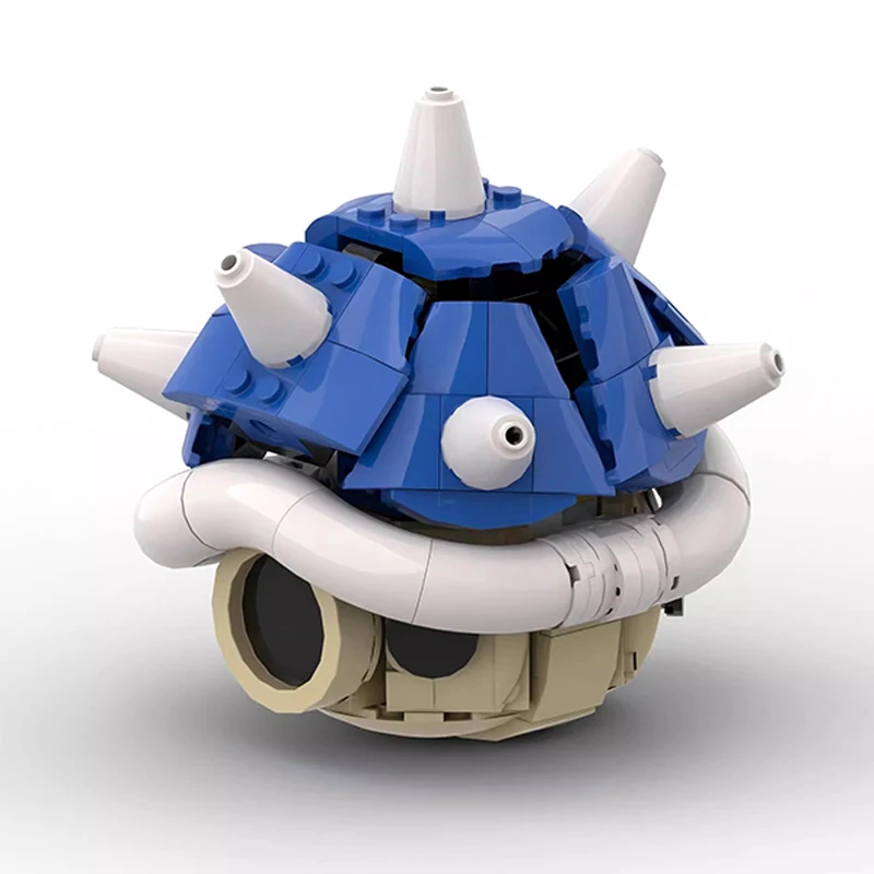 Bricklink MOC เกมอะนิเมะตัวเลข 40787 Kart Spiny Shell เต่าชุด DIY Creative Building Blocks ของเล่นเด็กคริสต์มาสของขวัญ