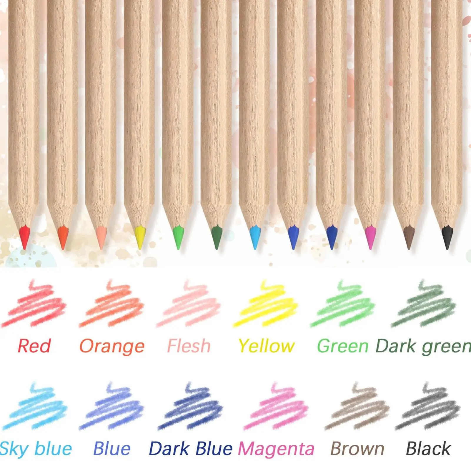 Kunst-Malstifte, 12 Farben, Kinderstifte, Heimschule, Schreibwaren, Bastelstifte, vielseitig einsetzbar, für Vorschulkinder, Anfänger, Mädchen
