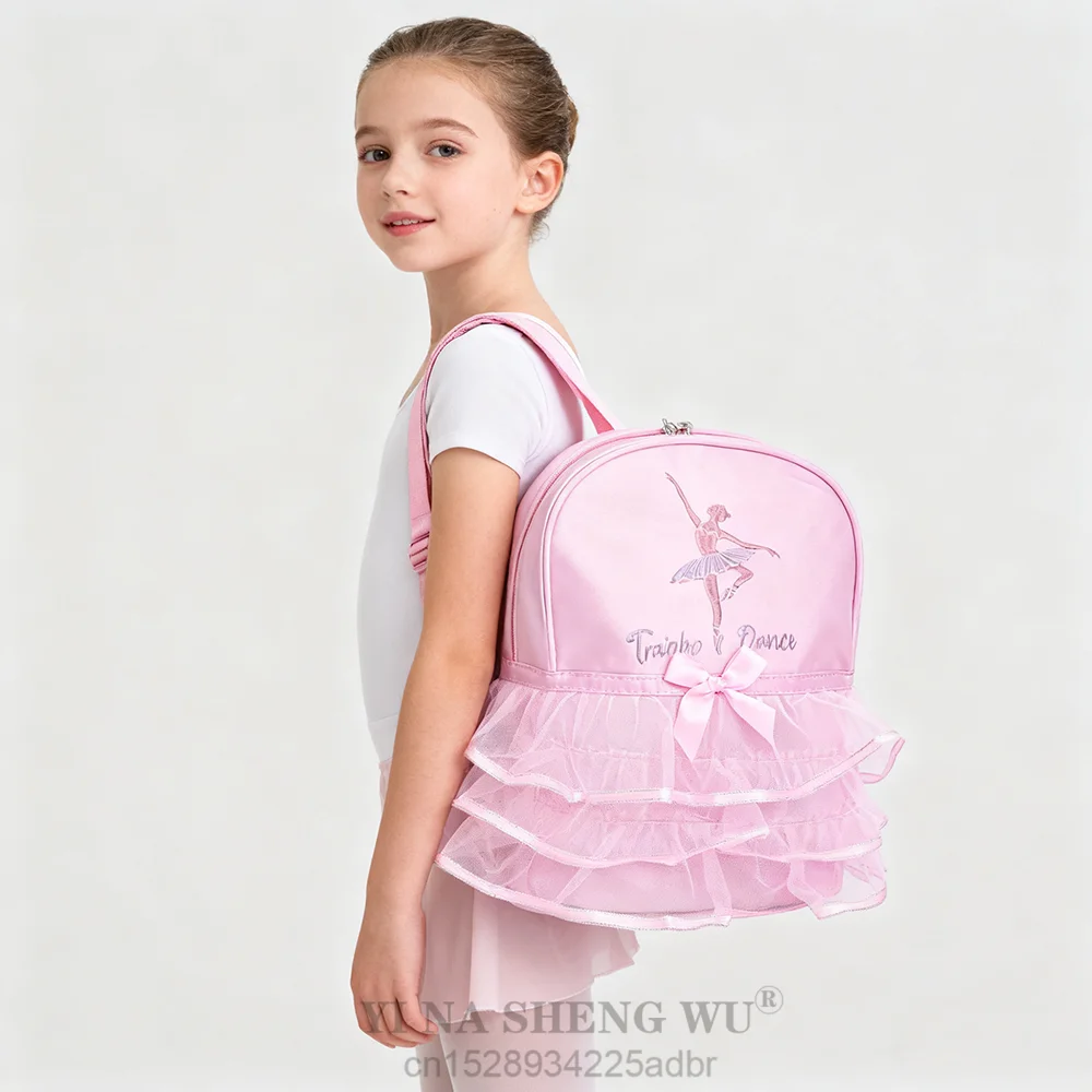 Children Ballet Bag for Girl Ballerina Dance Bag for Kids Pink Dancing Backpack Girls Ballet Dance Bags Baby School Backpack