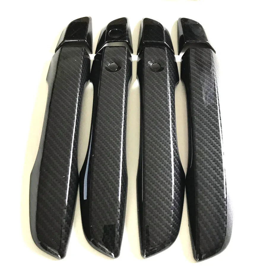 

8Pcs Carbon Fiber Style Car Exterior Door Handle Grab Cover Bezel Trim Styling For Honda Civic 10th 2016 2017 RHD