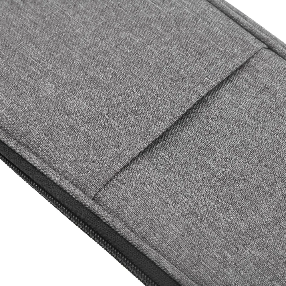 Durable Oxford Cloth Knitting Needle Case Gray Zippered Pouch Travel Organizer Bag Woven Storage Pouch For Knitting Lovers