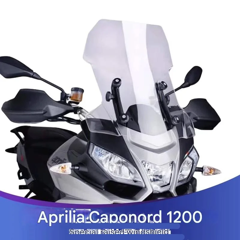 FOR PAprilia Caponord 1200 Wide Tall Windshield, Stylish Smoke Finish, Perfect Match Body Lines Upgrade Adventure Styling