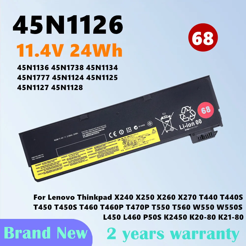 45N1126 Battery For Lenovo Thinkpad X240 X250 X260 X270 T440 T440S T450 T450S T460 T460P T470P T550 T560 W550 W550S L450 L460