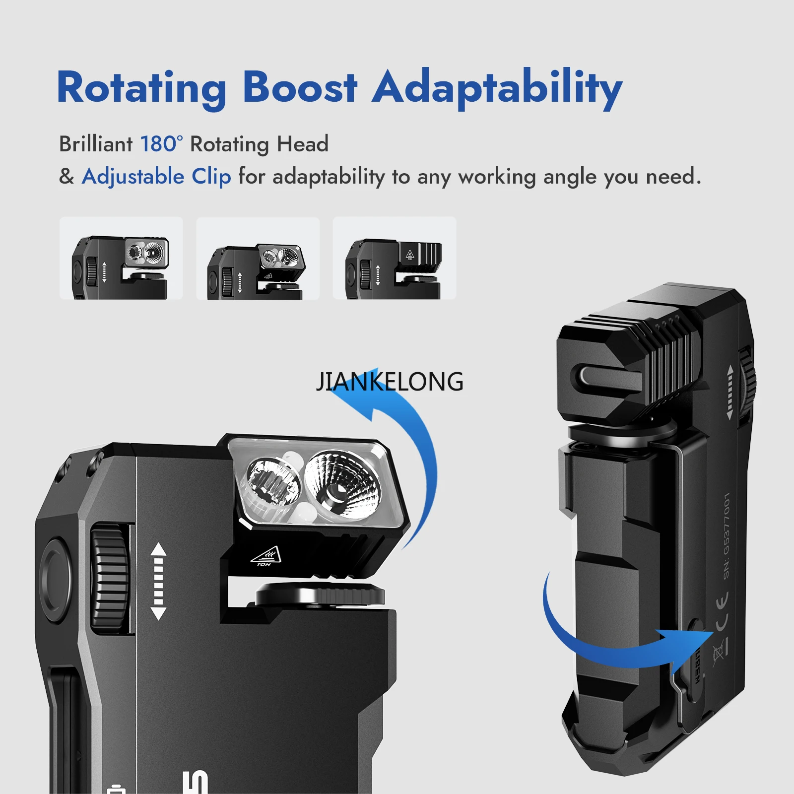 مصباح يدوي WUBEN G5 قابل لإعادة الشحن EDC، 400 لومن مصادر ضوء مزدوجة مصباح يدوي صغير مع ضوء RGB، مصابيح جيب محمولة