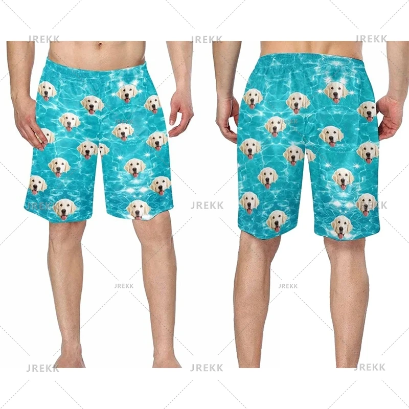 Summer 3D Print Custom Face Beach Shorts Women Funny Design Swim Trunks Fashion Board Shorts Kawaii Streetwear Men Pants Clothes