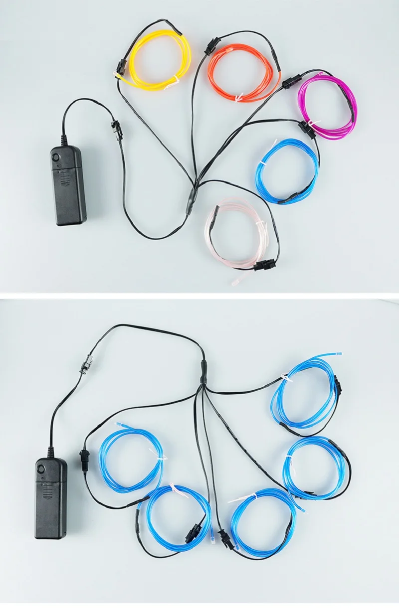 5-in-1-Leuchtdrahtkabel, LED, Neon, Weihnachten, Tanzparty, DIY-Kostüme, leuchtende Kleidung, Lichtdekoration, Kinder-Witzspielzeug, 1 m pro Kabel – Detail 4