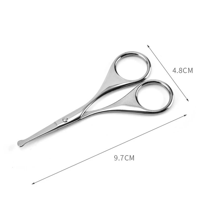 Cabelo facial pequena tesoura de aliciamento para homens mulheres sobrancelha nariz cabelo bigode barba cílios kit de aparar orelha